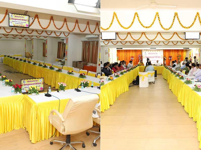 Deepawali Milan 2025 was organized by Maharishi Organisation with the theme to discuss Transform of India into Ideal India. Over 70 dignitaries from Bhopal have participated in Milan. Ved Vidya Martand Brahmachari Girish Ji, the Chairman of Maharishi Group of Educational Institutions gave slide show presentation on Maharishi Ideal India Campaign and Activities of Maharishi Organisation in support of implementation of this campaign. 