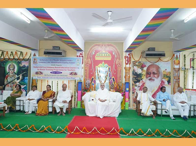Maharishi Center for Educational Excellence Barsiya Marg Bhopal completed nationwide teacher training program on Education based on Maharishi Consciousness and CBSE teacher training program.