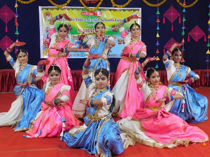 Students of MVM Naini-I, Durwani performing group dance
on the occasion of Maharishi Regional Cultural Celebration
2024