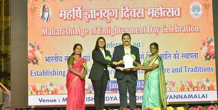 Smt. H. Preetha, Academic Coordinator received the best 
Teacher Award from a renowned NGO.